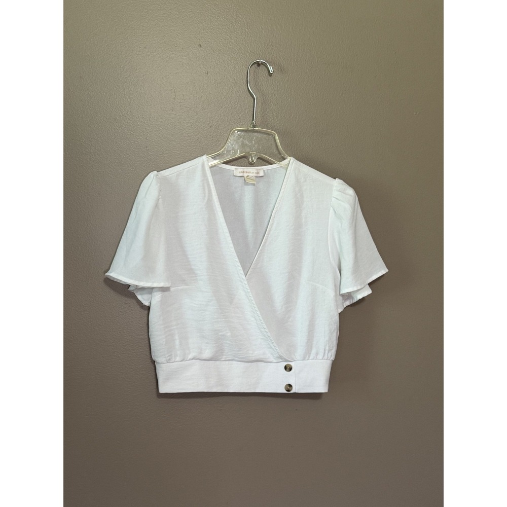 Monteau Los Angeles White Crop Top Size M